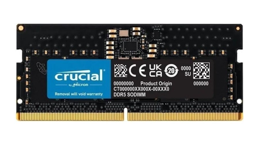 Memória Para Notebook Crucial 8gb Ddr5 4800mhz Sodimm Ct8g48c40s5 Cor Preto