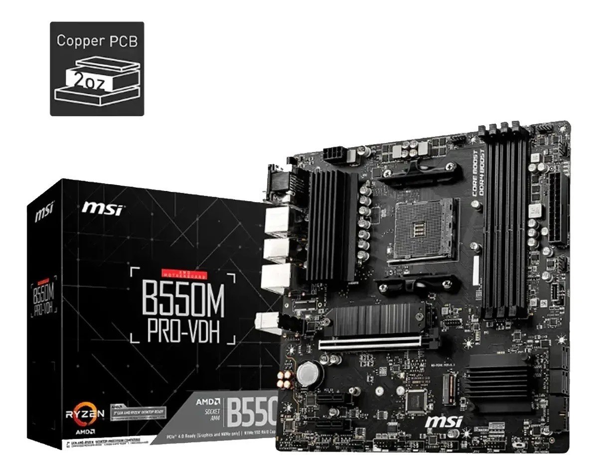 Placa Mae Msi B550m A-pro Ddr4 Socket Am4 M-atx Vga Dport