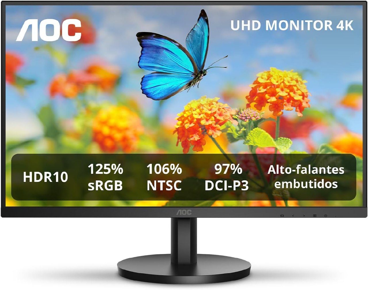 Monitor AOC 27 4K IPS 106 NTSC 97 DCI-P3 Speakers U27B3A
