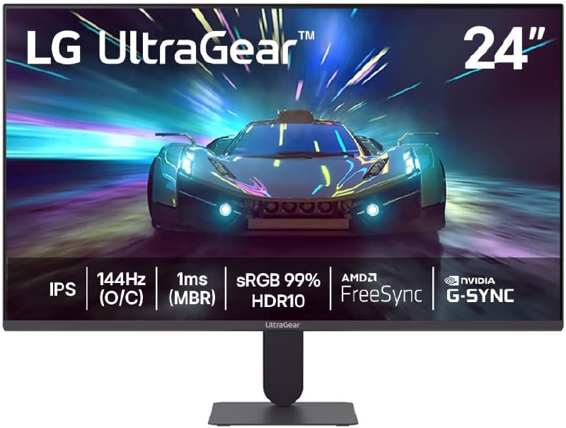 Monitor LG UltraGear 24 144Hz 24G411A-B,FHD, 1ms MBR, NVIDIA G-SYNC, AMD FreeSync, HDR10