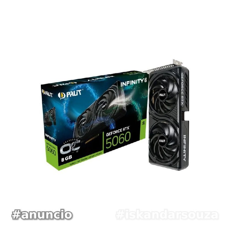 Placa de Vídeo NVIDIA GeForce PALIT RTX5060 8GB INFINITY 2 OC GDDR7 -
