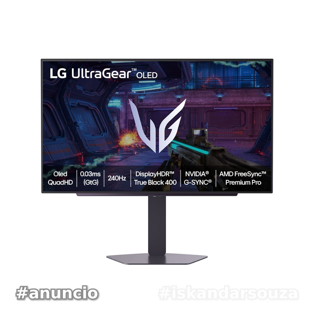 Monitor LG UltraGear OLED 27GX704A-B 27 QuadHD, 0.03ms GtG, 240Hz,NVIDIA G-SYNC, AMD FreeSync Premium Pro, Vesa Cle
