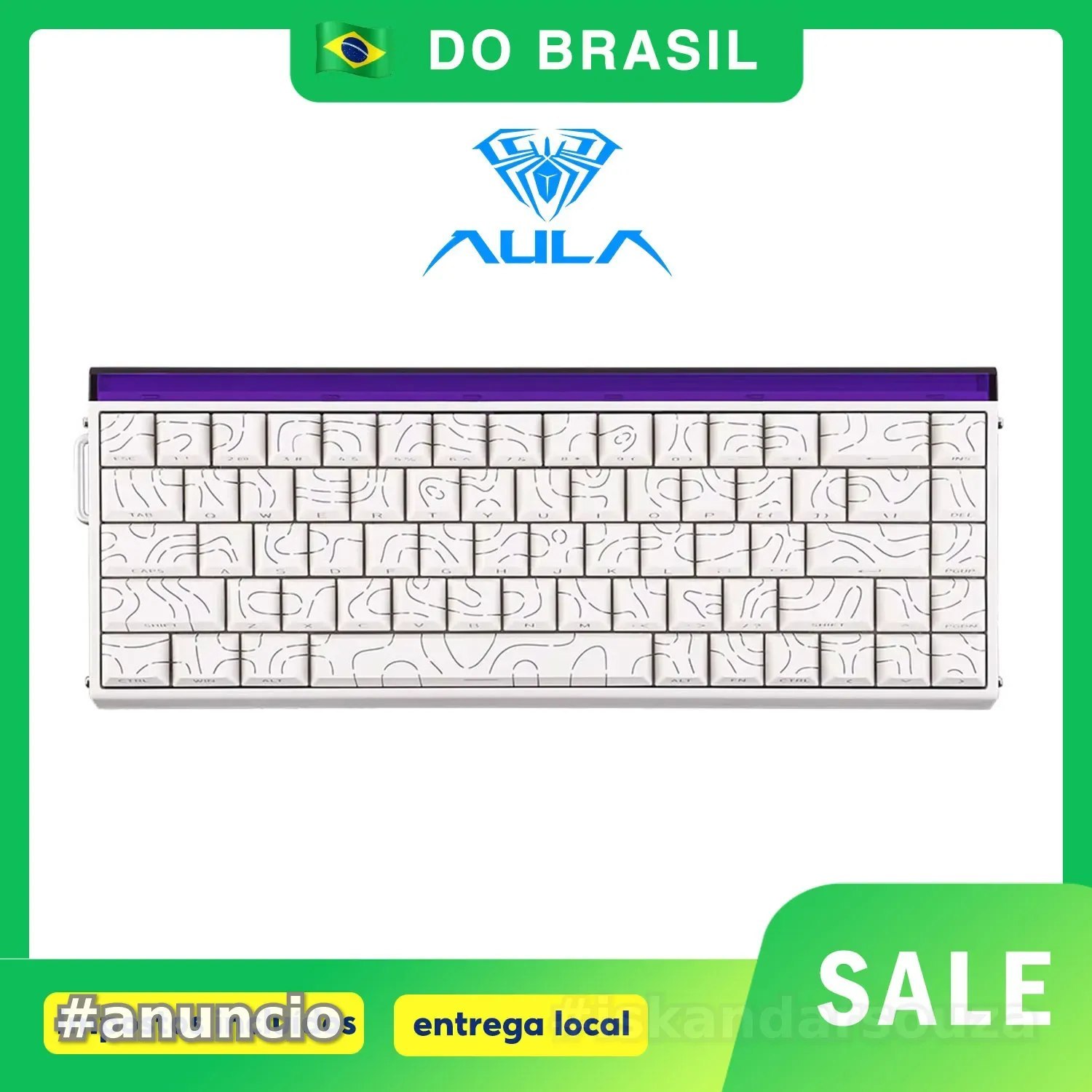 Teclado Gamer AULA HERO 68HE magnético Gatilho rápido 8K Retorno Esports Gamer Teclado RGB Teclado para jogos com fio 68 he hero68 hero68he