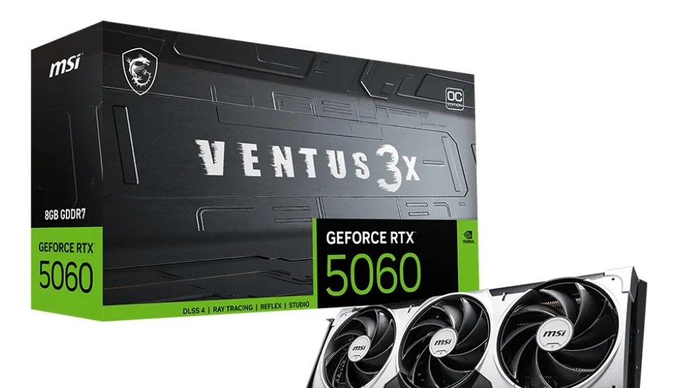 RTX 5060 Placa De Vídeo Msi RTX5060 8gb Gddr7 128 Bits Ventus 3x Oc