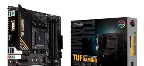 Placa Mãe Asus Tuf Gaming A520m-plus Ii, Amd Am4, Matx, Ddr4 Preto, Compatível com processadores AMD AM4, Formato MATX, Suporte para memória DDR4