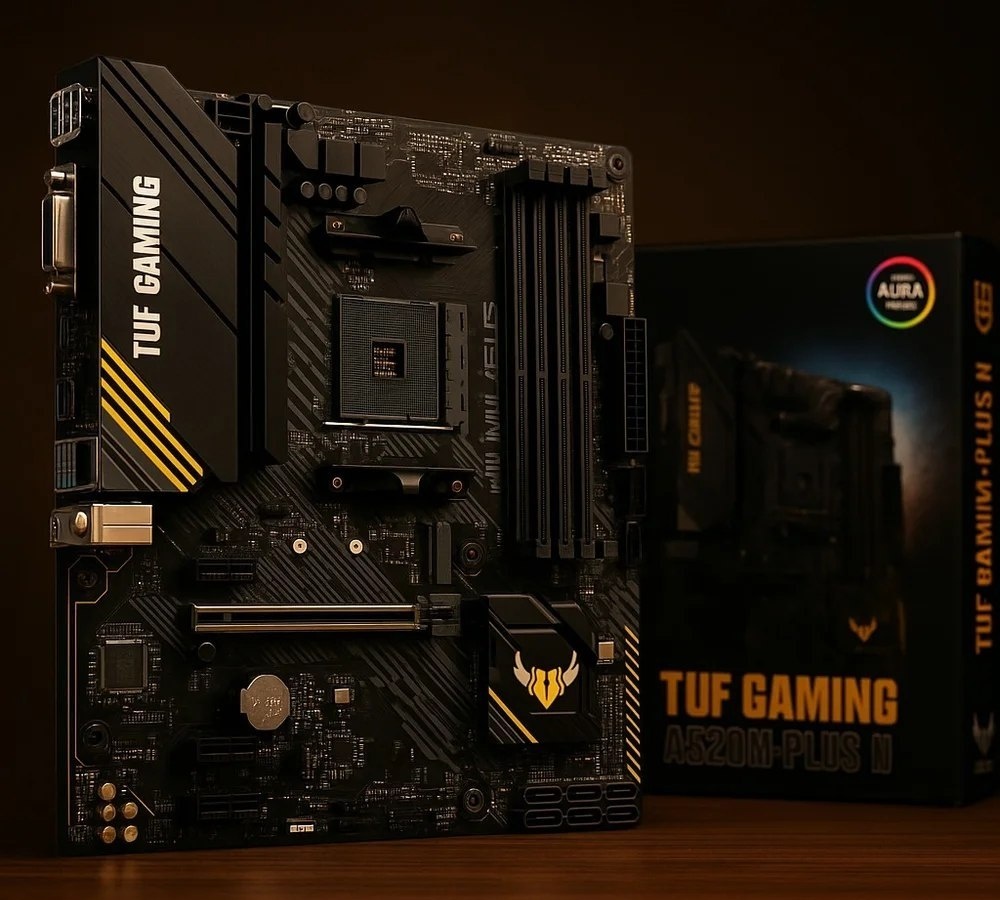 Placa Mãe Asus TUF Gaming A520M PLUS II, AMD AM4, 4x Slots DDR4, USB 3.2, Slot M.2 NVMe - Micro ATX
