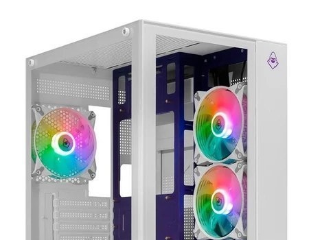 Gabinete Gamer Mancer CV100 Purple Edition, Mid-Tower, Com 3 Fans, Branco, MCR-CV100-PEW
