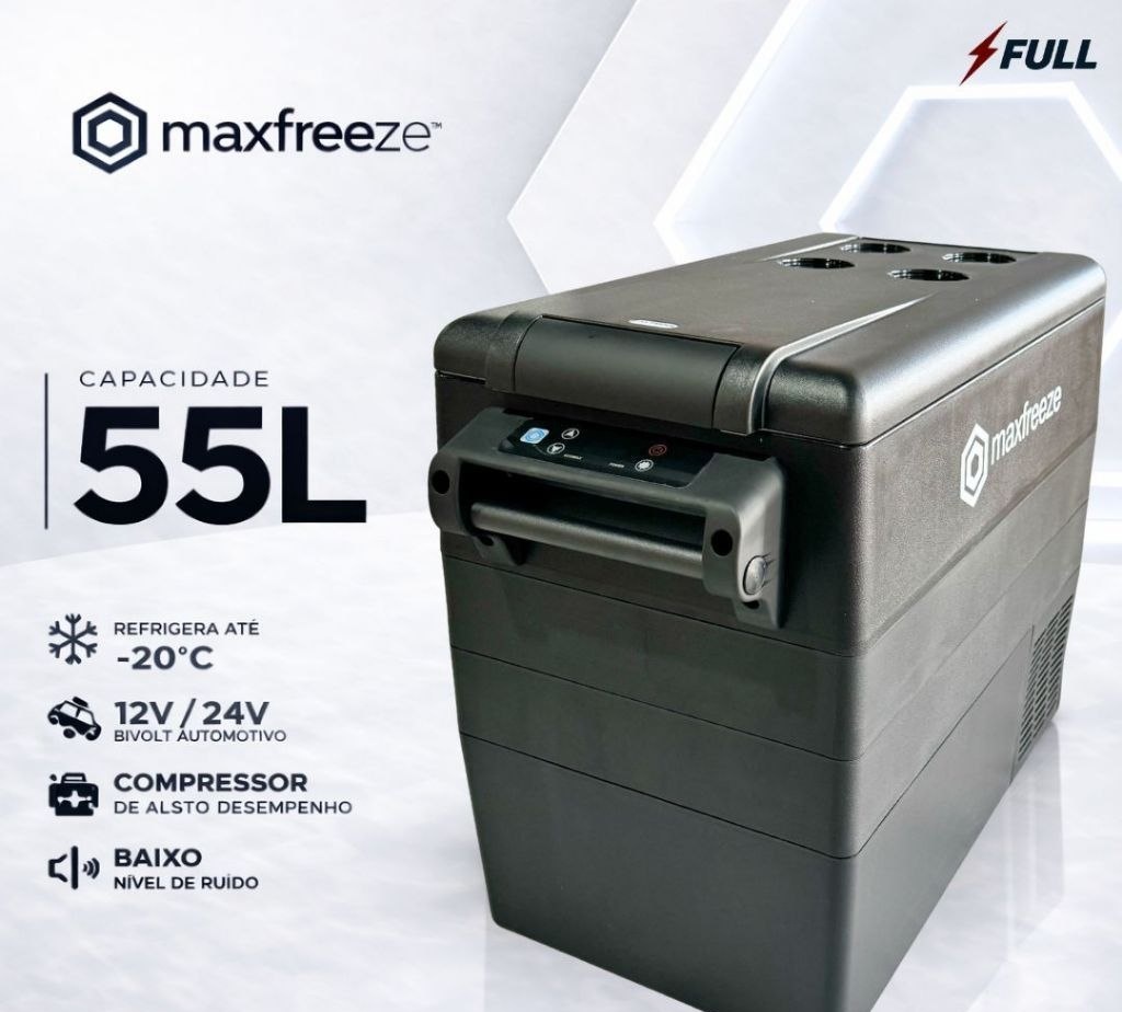 MINI GELADEIRA PORTÁTIL MAXFREEZE 55 LITROS