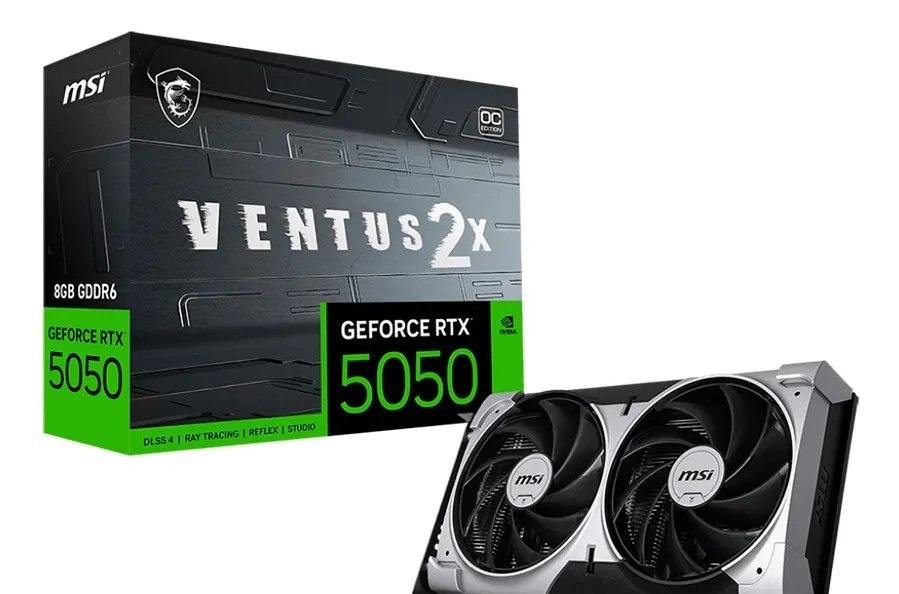 RTX 5050 Placa de Vídeo MSI Nvidia GeForce RTX5050 Ventus 2X OC 8GB GDDR6 128-bit