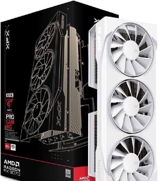 Placa de Vídeo XFX Swift RX 9070 OC WHITE TRIPLE FAN GAMING EDITION WITH AMD Radeon , 16GB, GDDR6, HDMI 3xDP, RDNA 4 - RX-97SWFB3W9