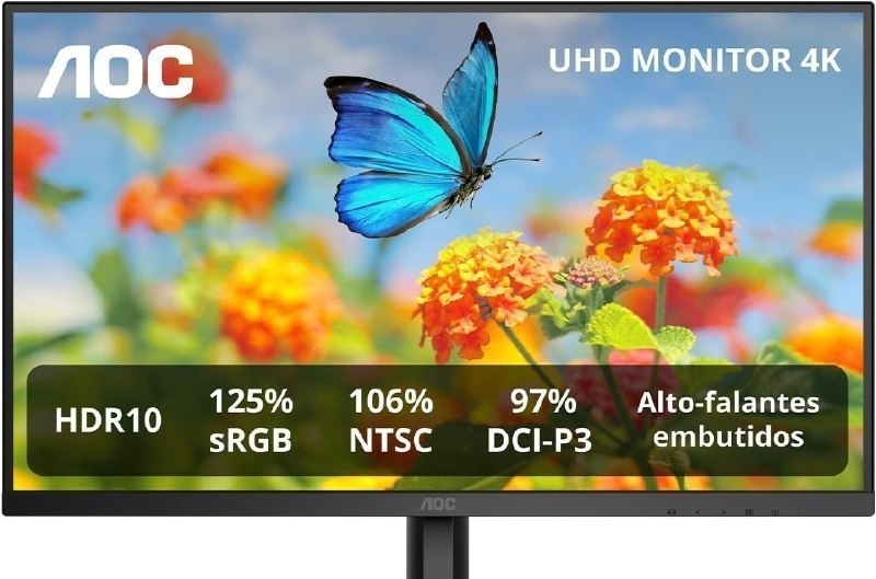 Monitor AOC 27 4K IPS 106 NTSC 97 DCI-P3 Speakers U27B3A