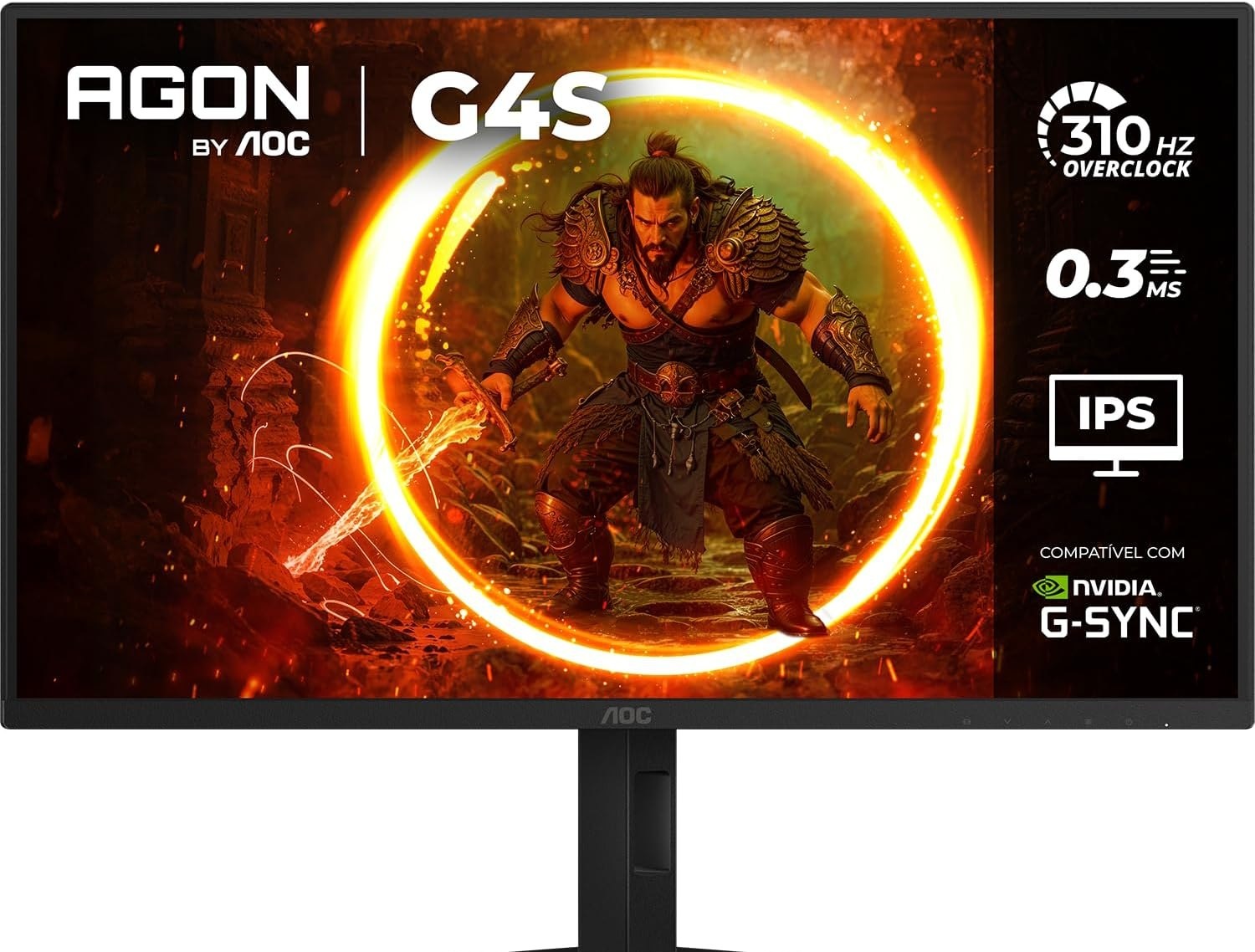 Monitor Gamer AOC AGON G4S 25 310Hz 0.3ms HDR10 IPS Base Ajustável 25G4SP