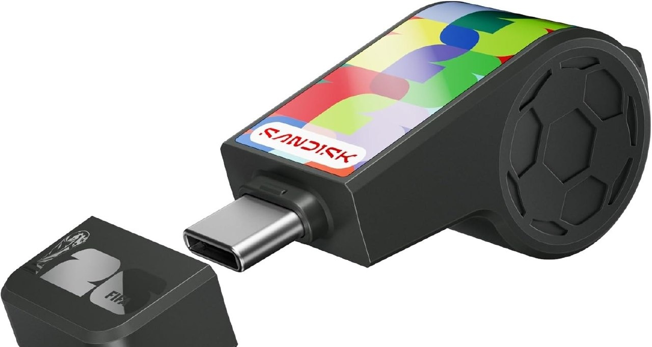 PenDrive 64GB SANDISK Flash Drive USB-C de 64 GB, edição da Copa do Mundo da FIFA 2026 - velocidades de transferência de até 300 MBs, USB 3.2 geração 1, USB tipo C - Preto - SDCZIA-064G-G46