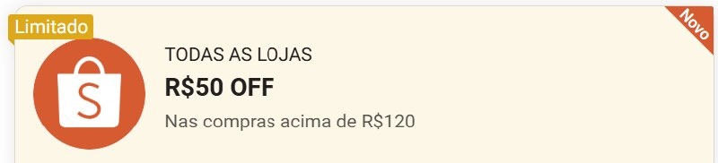 NOVO CUPOM SHOPEE