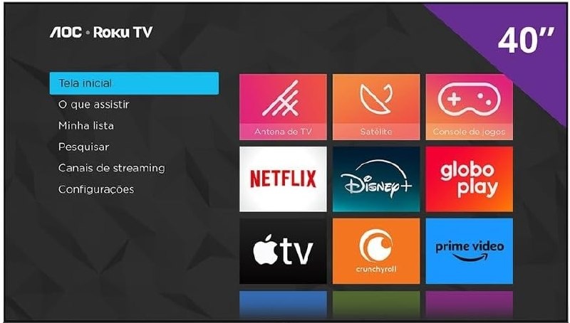 Smart TV 40 AOC Roku TV DLED Full HD 40S504578G - Bivolt