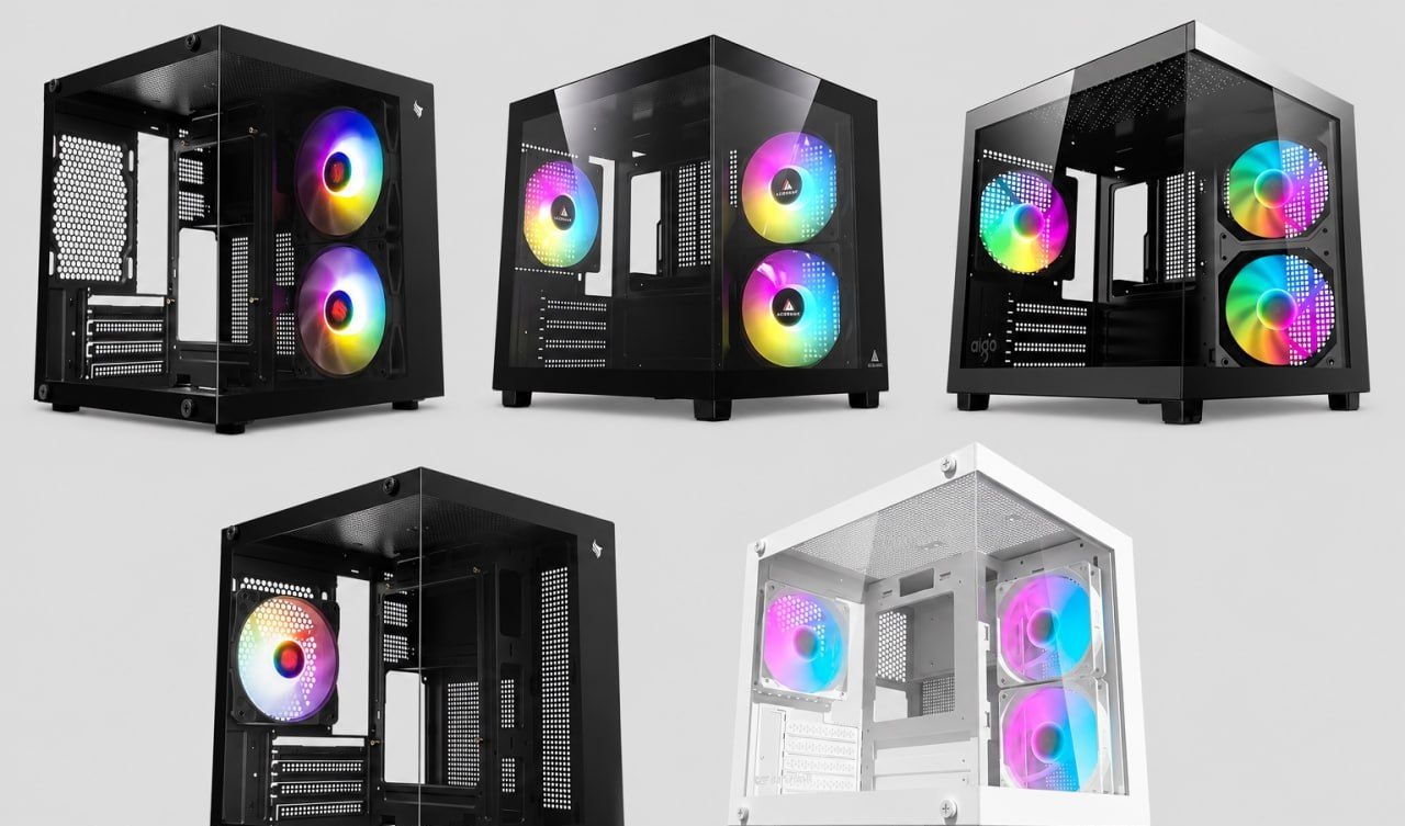 Gabinete Gamer Aquário Pichau Atom X, Mini-Tower, Lateral de Vidro, Com 2 Fans, Preto, PG-ATOMX-BK