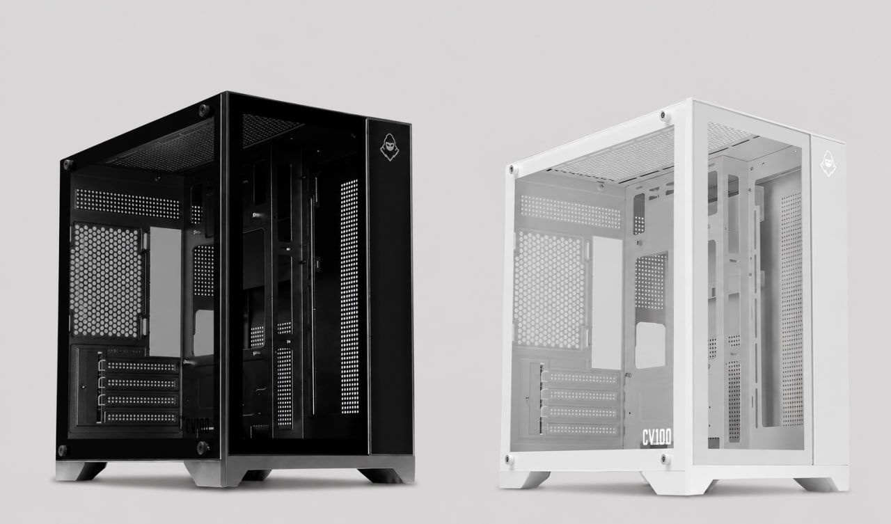 Gabinete Gamer Aquário Mancer CV100, Mid-Tower, Lateral De Vidro, Preto, MCR-CV100-BK
