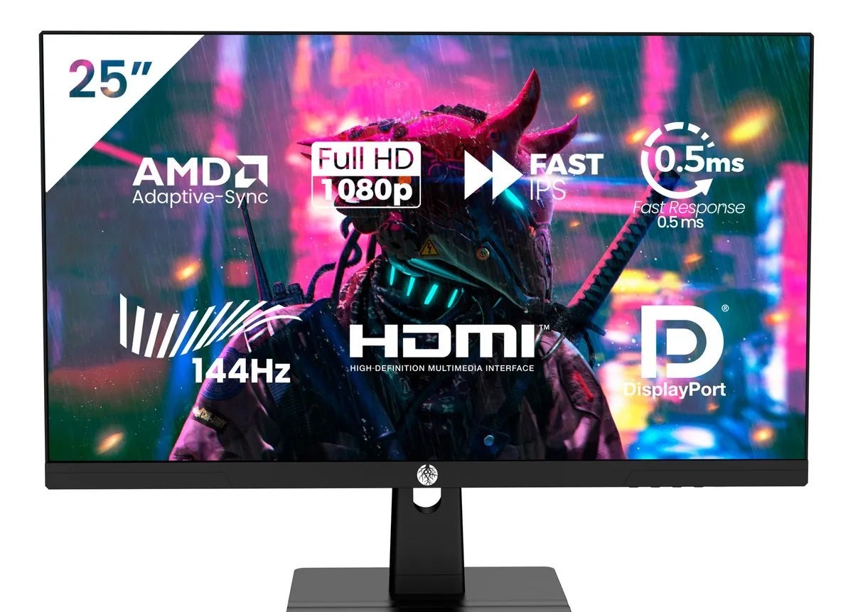 Monitor Gamer Haiz 25 Ips Fhd 144hz 0.5ms Hdmi Dp Vesa 24.5