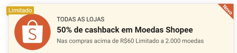 NOVO CUPOM SHOPEE