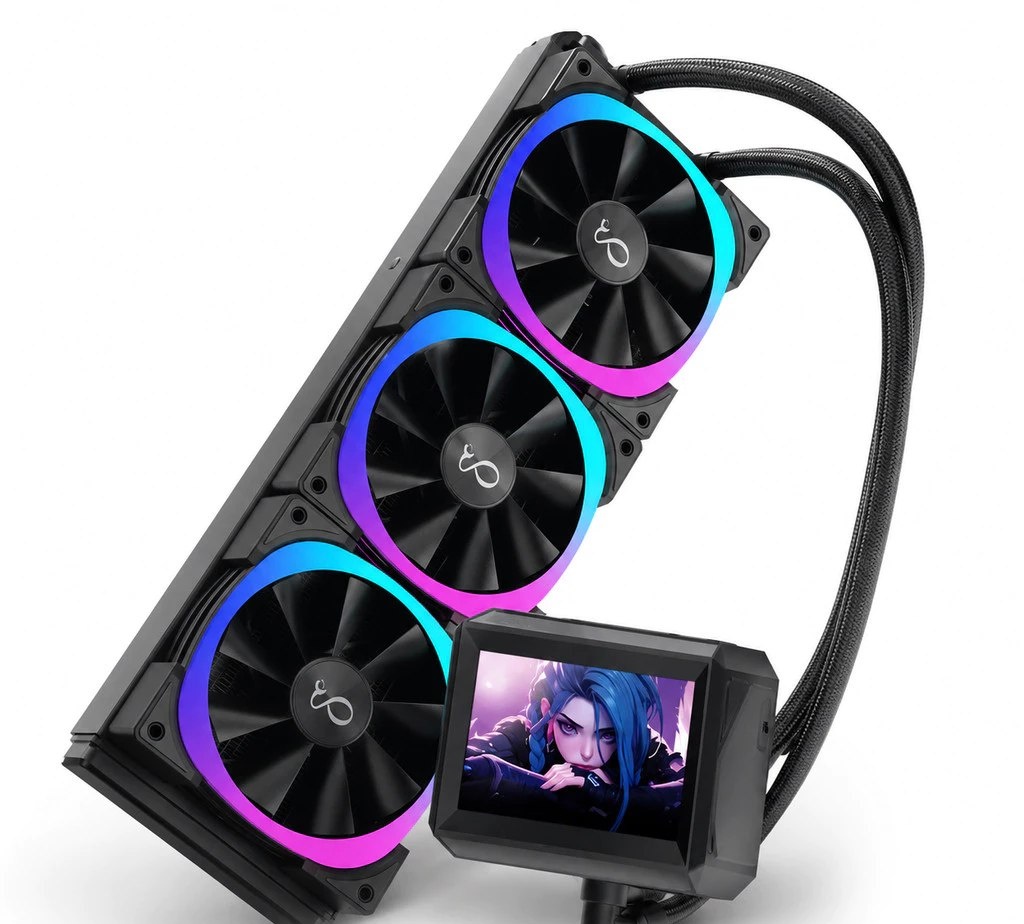 Water Cooler 360mm RGB LCD 3 Fans ARGB Refrigeração Líquida PC Gamer DELTA-CW360LCD