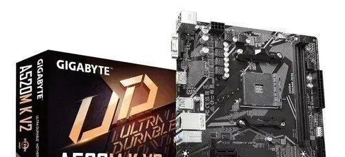 Placa Mãe A520M K V2 AMD AM4 MATX DDR4 Gigabyte Cor Preto