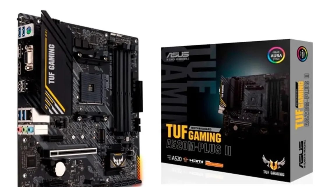 Placa Mãe Asus Tuf Gaming A520m-plus Ii, Amd Am4, Matx, Ddr4 Preto