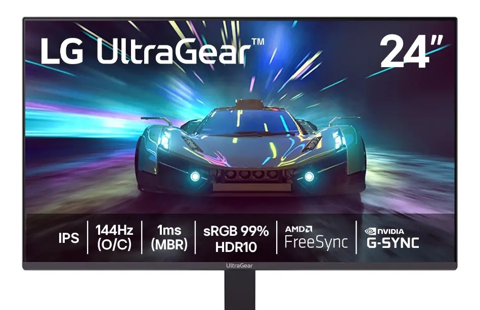 Monitor LG Ultragear 24 144hz 24g411a-b,fhd, 1ms mbr, Nvidia G-sync, Amd Freesync, Hdr10 Preto