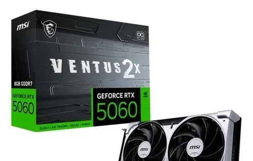 Placa De Vídeo Msi Geforce Rtx 5060 8gb Ventus 2x Oc Edition  RTX5060
