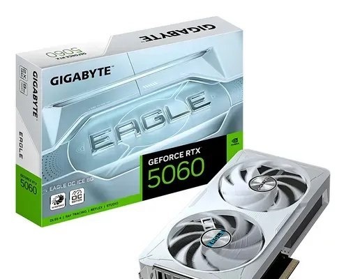 Placa De Vídeo Gigabyte Rtx 5060 Eagle Ice Oc 8gb Gdrr7 128b RTX5060