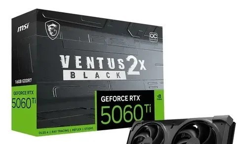 Placa Video Msi Geforce Rtx5060 Ti Ventus 2x Oc Black Plus RTX5060TI