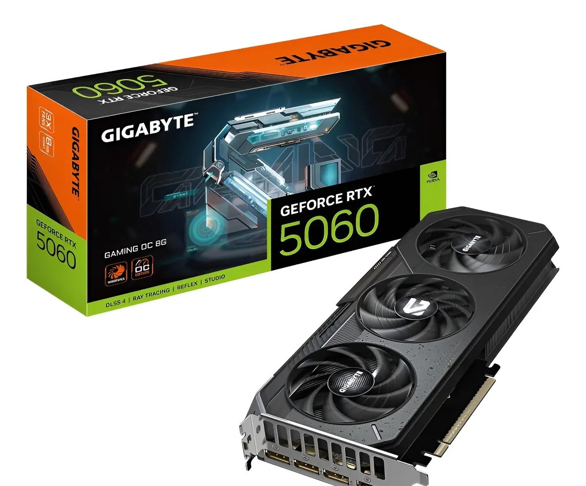 RTX5060 Placa De Vídeo Gigabyte Geforce Rtx 5060 Gaming Oc 8gb Gddr7