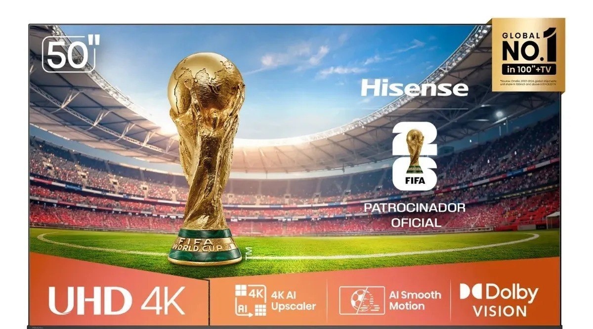 Hisense Smart Tv 4K 50 Polegadas 50A6NV com Dolby Vision, HDR10, HLG, Dolby Gaming, Film Maker, DTS Virtual X, Compatibilidade Alexa e Google Home