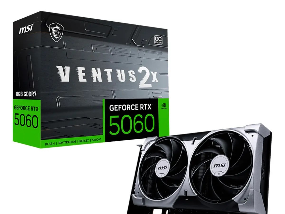 Placa De Vídeo Msi Geforce Rtx 5060 8gb Ventus 2x Oc Edition