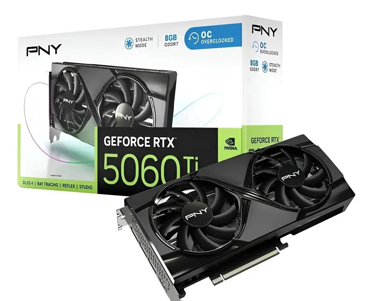 RTX 5060 TI Placa De Video Geforce Nvidia Pny RTX5060TI 8gb Oc Gddr7