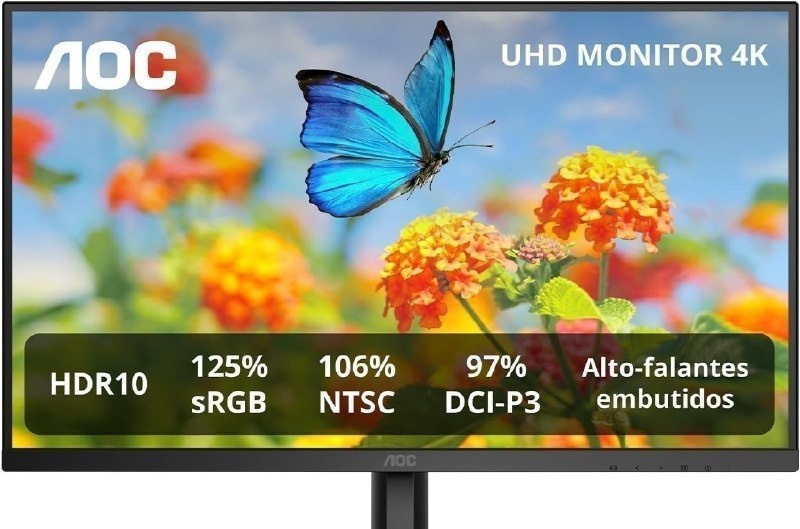 Monitor AOC 27 4K IPS 106 NTSC 97 DCI-P3 Speakers U27B3A