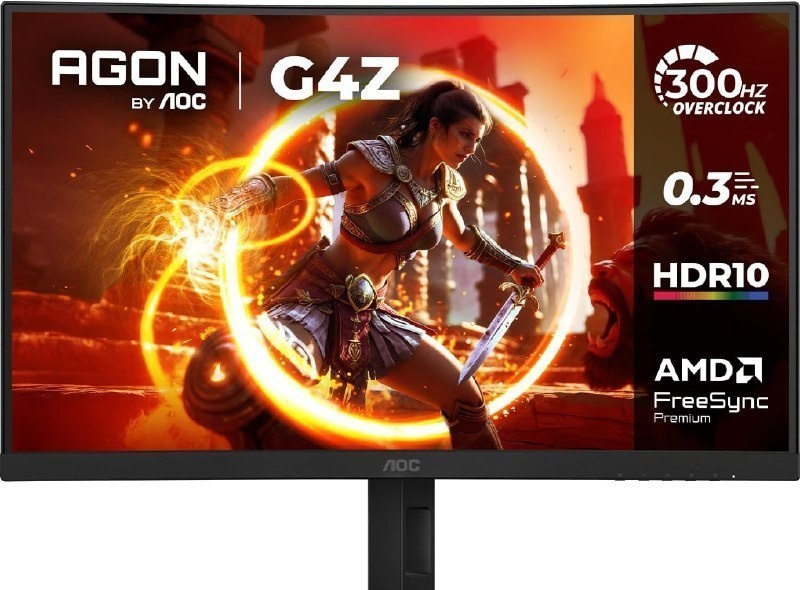 Monitor Gamer Curvo AOC AGON G4Z 27 300Hz 0,3ms HDR10 Base Ajustável C27G4ZP