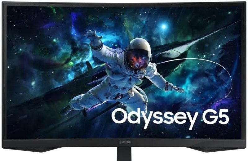 Monitor Gamer Samsung Odyssey G5 27, QHD, 165Hz  1ms MPRT, Curvatura com 1000R, HDR 10, AMD FreeSync, Eye Saver Mode  Flicker Free Mode