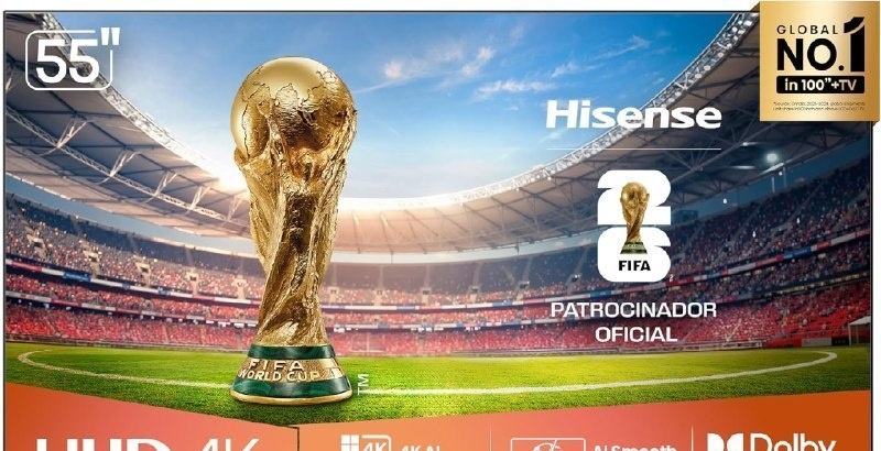 Hisense Smart TV 4K 55 Polegadas 55A6NV com Dolby Vision, HDR10, HLG, Dolby Gaming, Film Maker, DTS Virtual X, Compatibilidade Alexa e Google Home