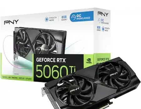 RTX 5060 TI 8GB Placa de Video GeForce NVIDIA PNY RTX5060TI 8GB OC GDDR7 VCG5060T8DFXPB1-O