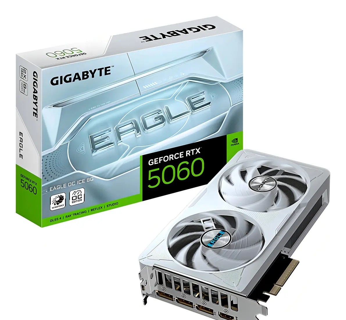 RTX 5060 Placa De Vídeo Gigabyte RTX5060 Eagle Ice Oc 8gb Gdrr7 128b