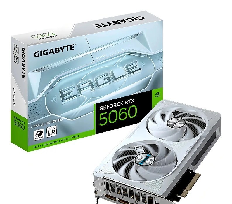 RTX 5060 Placa De Vídeo Gigabyte RTX5060 Eagle Ice Oc 8gb Gdrr7 128b