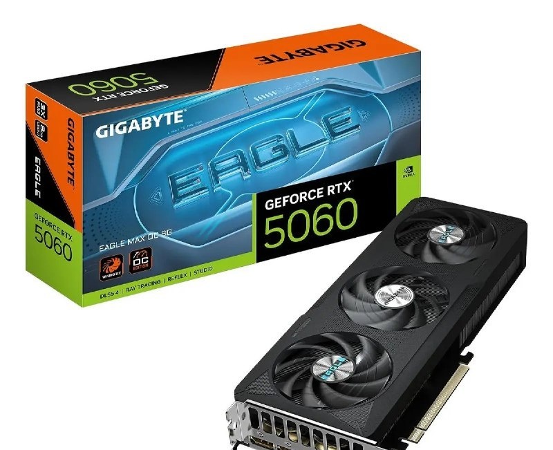 RTX 5060 Placa De Vídeo Gigabyte RTX5060 Eagle Oc Max 8gb Gddr7