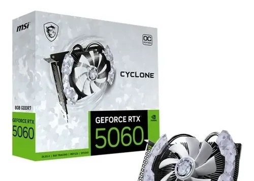 Placa De Video Msi Geforce Rtx 5060 Cyclone Oc 8gb Gddr7  RTX5060