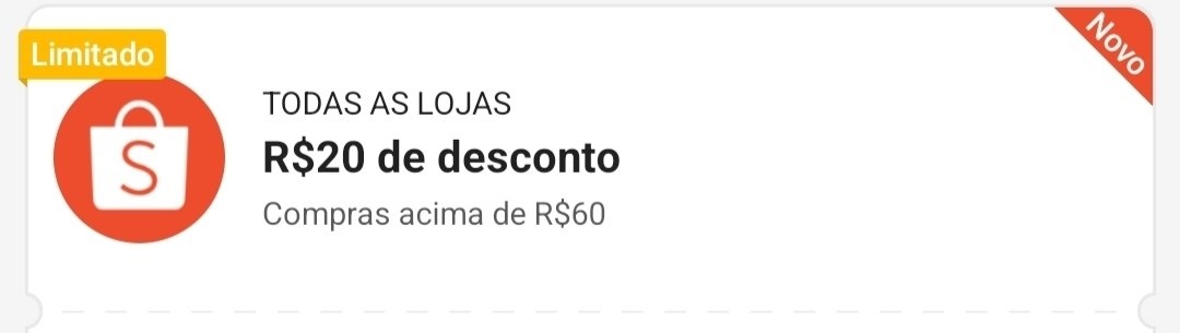 Novo Cupom Shopee