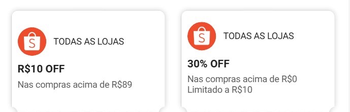 Novo Cupom Shopee