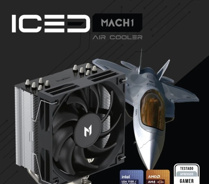 Air Cooler MACH1 ICED AMD e Intel, 120mm, Preto - P50i-BK V2