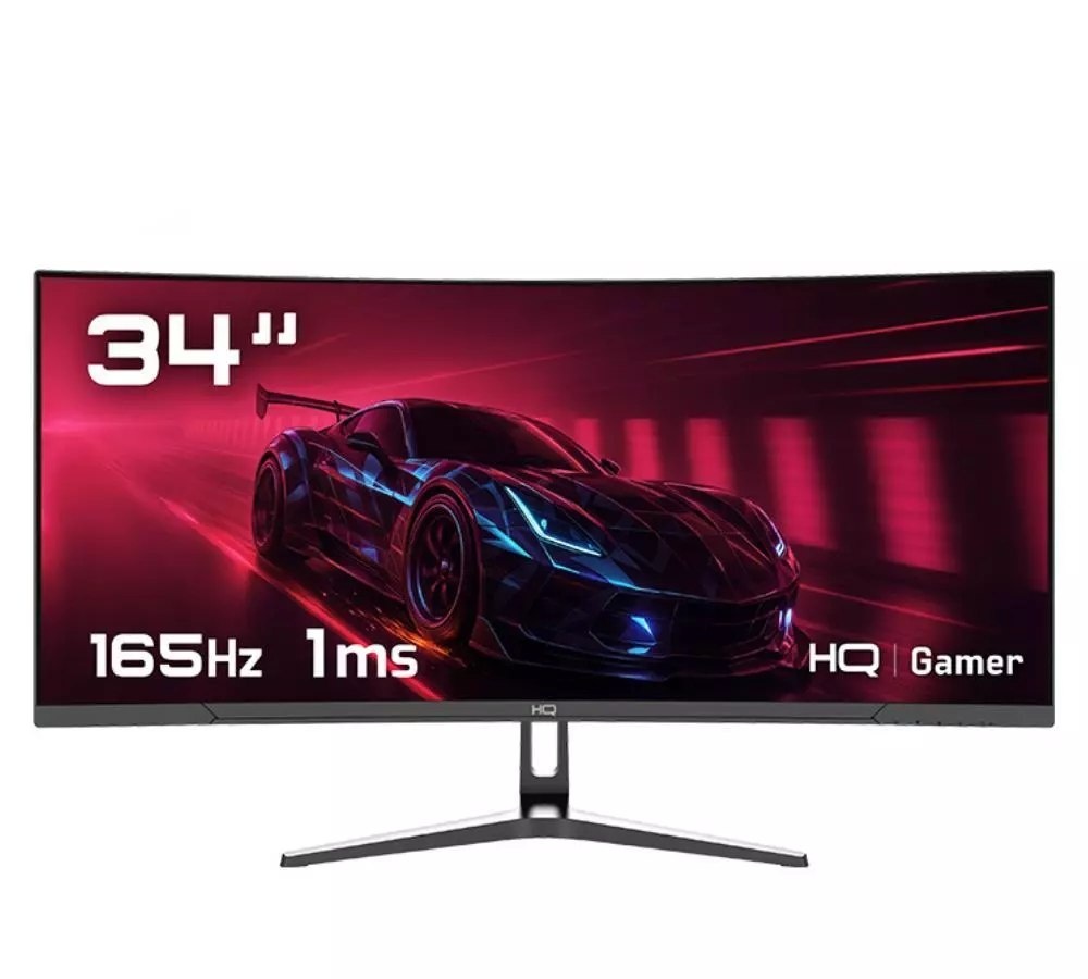 Monitor Gamer 34 Curvo 1ms, 165Hz, UltraWide QHD - 3440x1440 AMD FreeSync, HDMI, DP, HQ Premium HQ34C16