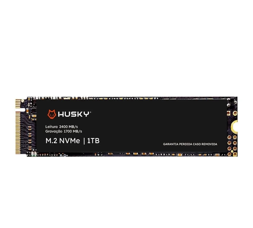 SSD PCIe Husky ThunderBoost, 1TB, M.2 NVMe, Leitura 2400MBs, Gravação 1700MBs, Preto - HSSD0021000