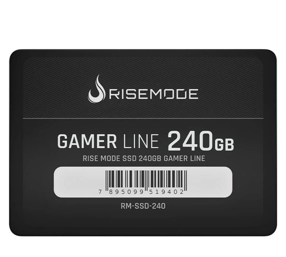 SSD Rise Mode Gamer Line, 240GB, SATA III, Leitura 530MBs, Gravação 520MBs, Preto - RM-SSD-240