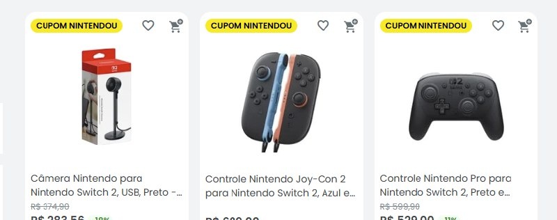 Novo Cupom Kabum em Produtos Nintendo
